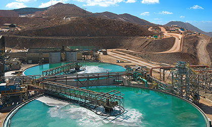 onsite water recycling at a mining site